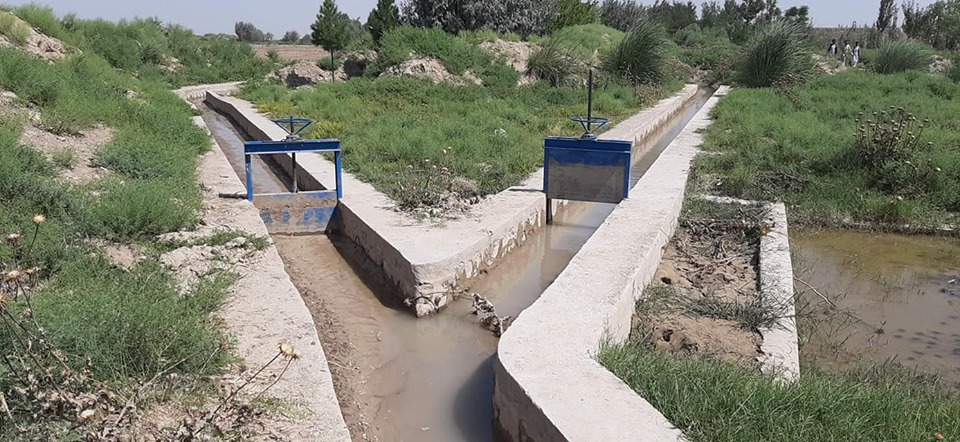 کار بازسای شبکه آبیاری «بوریاباف» در بلخ تمام شد