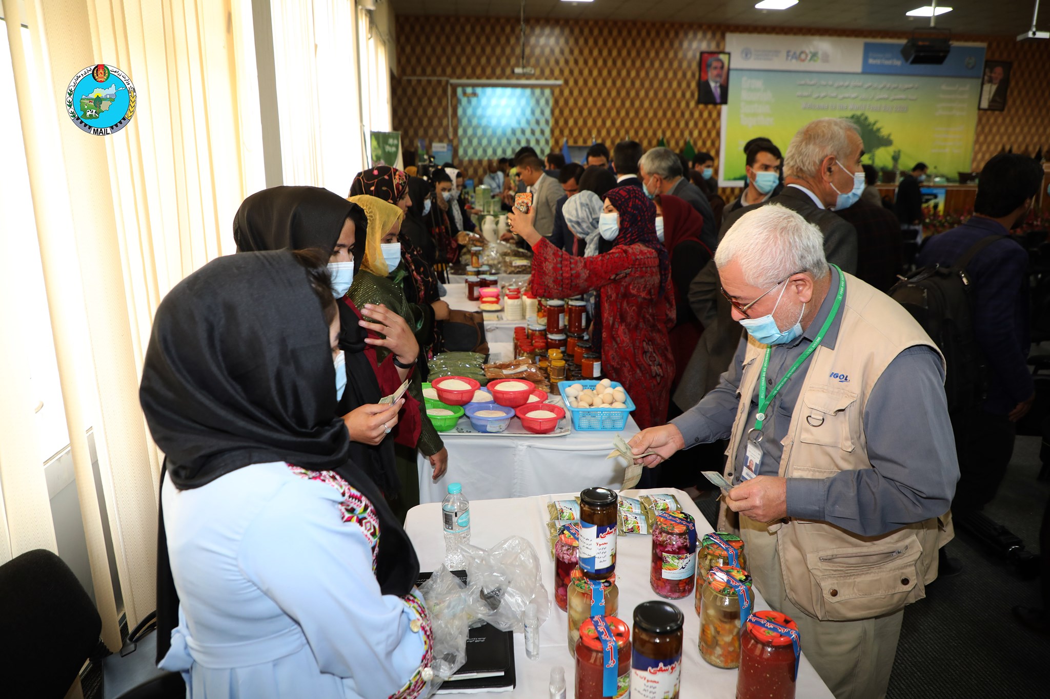 Food exhibition on celebration of the  World's Food Day at Ministry of Agriculture