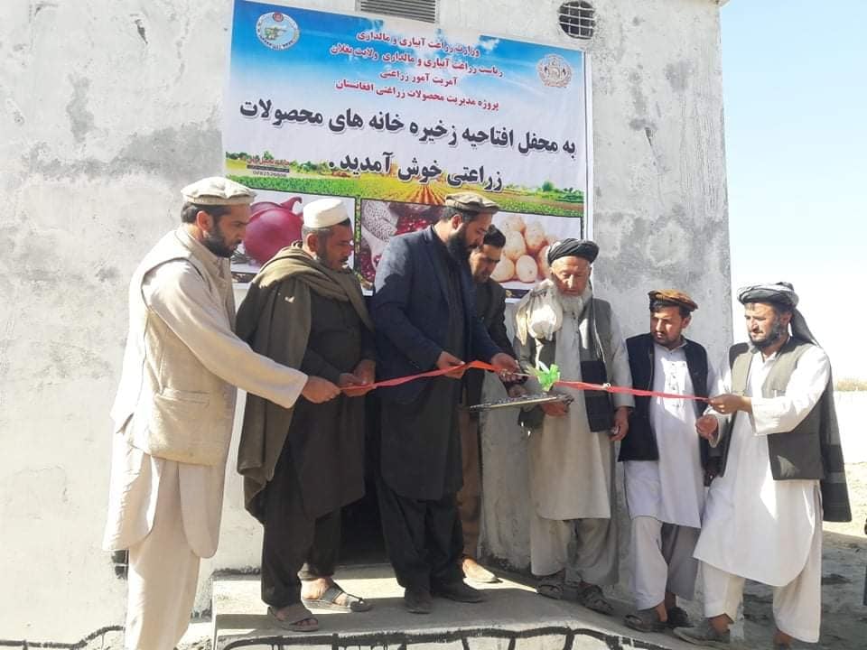 Construction of 75 Onion and Potato warehouses completed in Baghlan