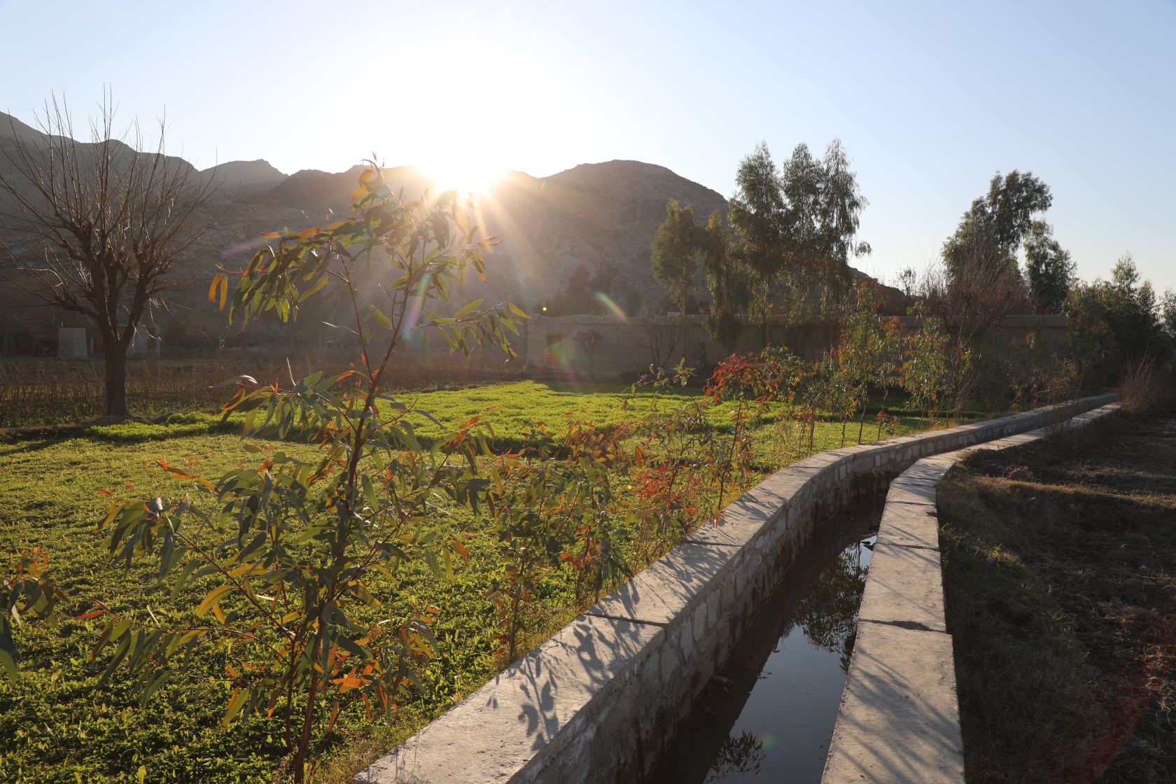 Irrigation canals built by the  Ministry of Agriculture in Nangarhar narrated by picture.