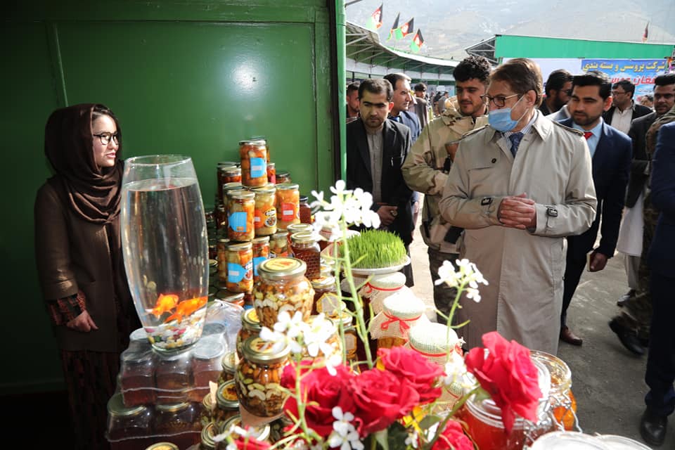 Dr. Anwar al-Haq Ahady,MAIL Minister Minister, visited the booths on second day of exhibition.