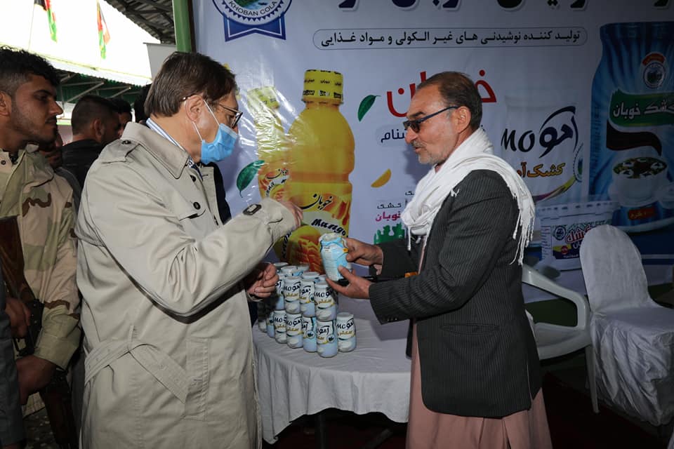 Dr. Anwar al-Haq Ahady,MAIL Minister Minister, visited the booths on second day of exhibition.