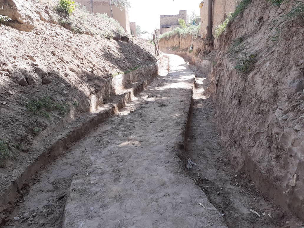 کانال آبیاری همت‌آباد میمنه ساخته می‌شود