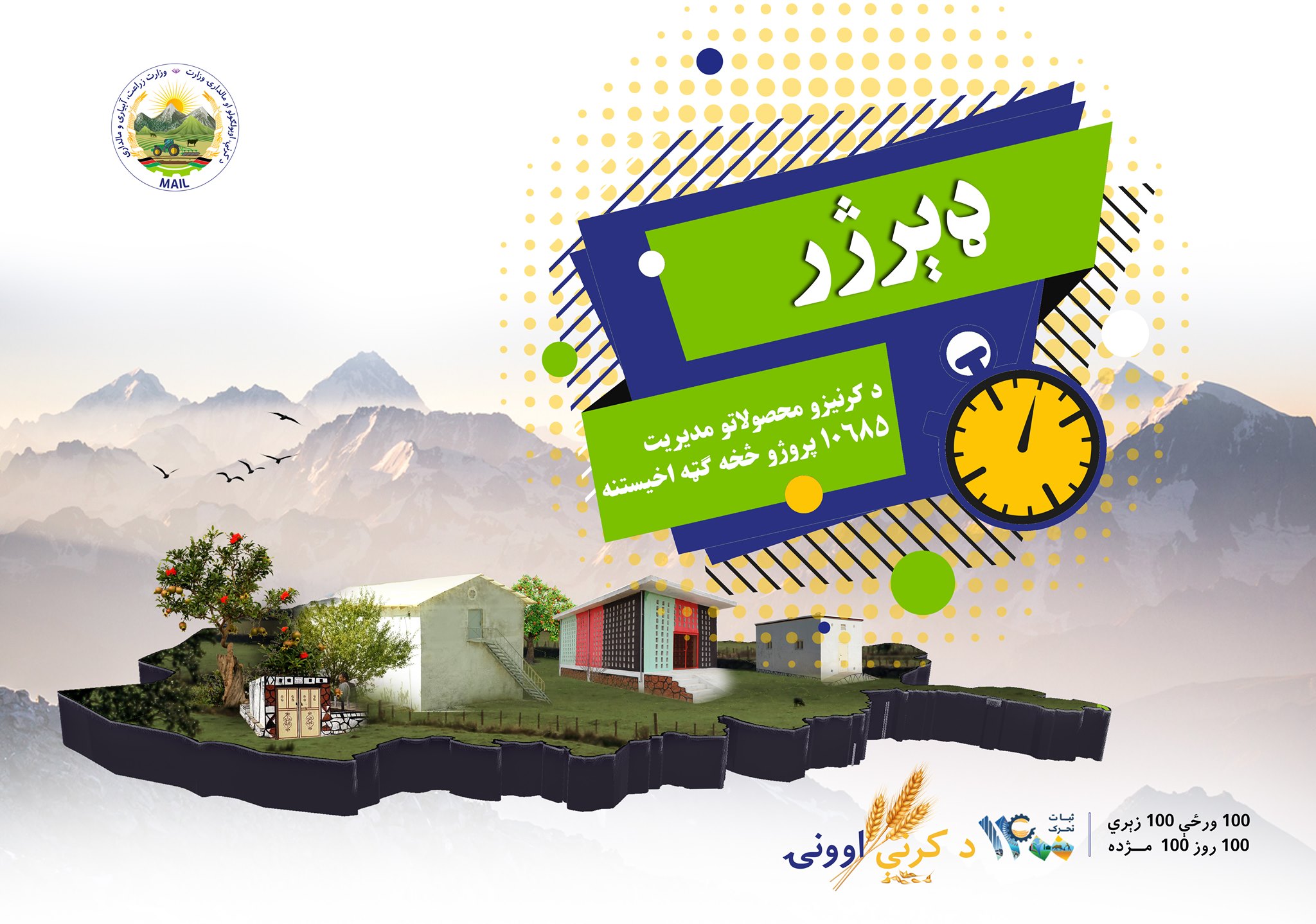 ډېرژر د کرنيزو محصولاتو مديريت۱۰۶۸۵ پروژو څخه ګټه اخيستنه