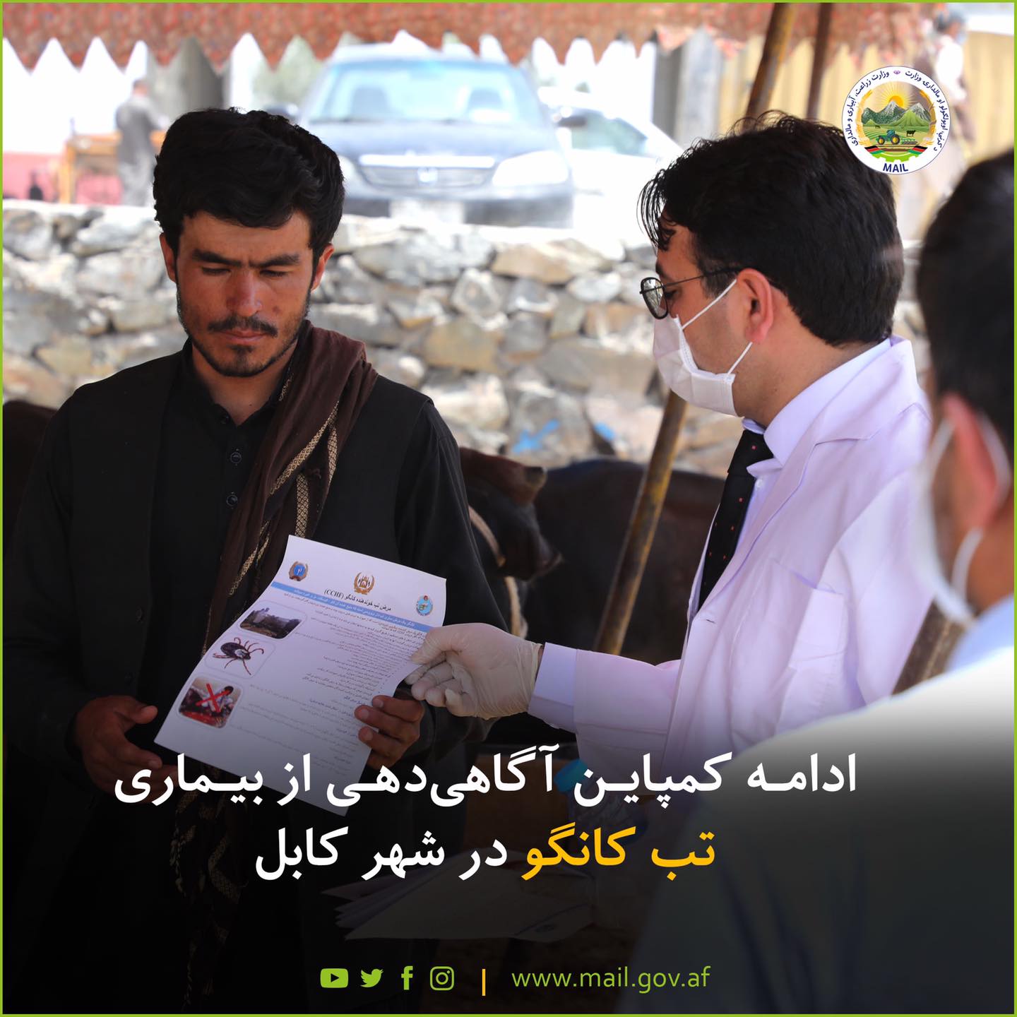 ادامه کمپاین آگاهیدهی از بیماری تب کانگو در شهر کابل