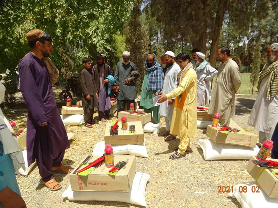 A Number of Gardeners Receive horticultural equipment’s in Farah province