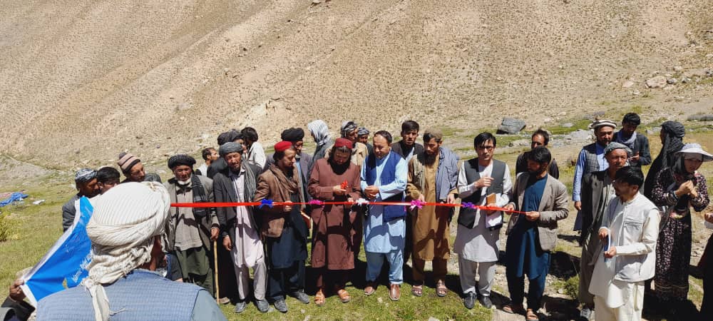 سنگ اعمار ۵۰۰ متر کانال آبیاری در  بامیان گذاشته شد