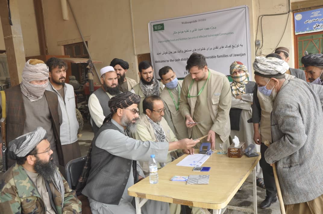 برای یک‌هزار ۲۵۶ فامیل مستحق در ولایت جوزجان پول نقد توزیع شد 