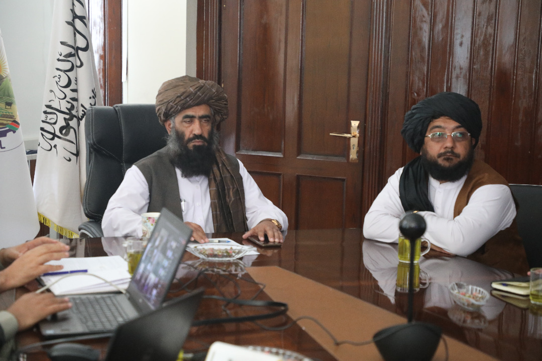 د ولایتونو د کرنې رییسانو سره دکرنې وزارت د اوبولګولو او طبیعي سرچینو مرستیال ویډیو کنفرانس