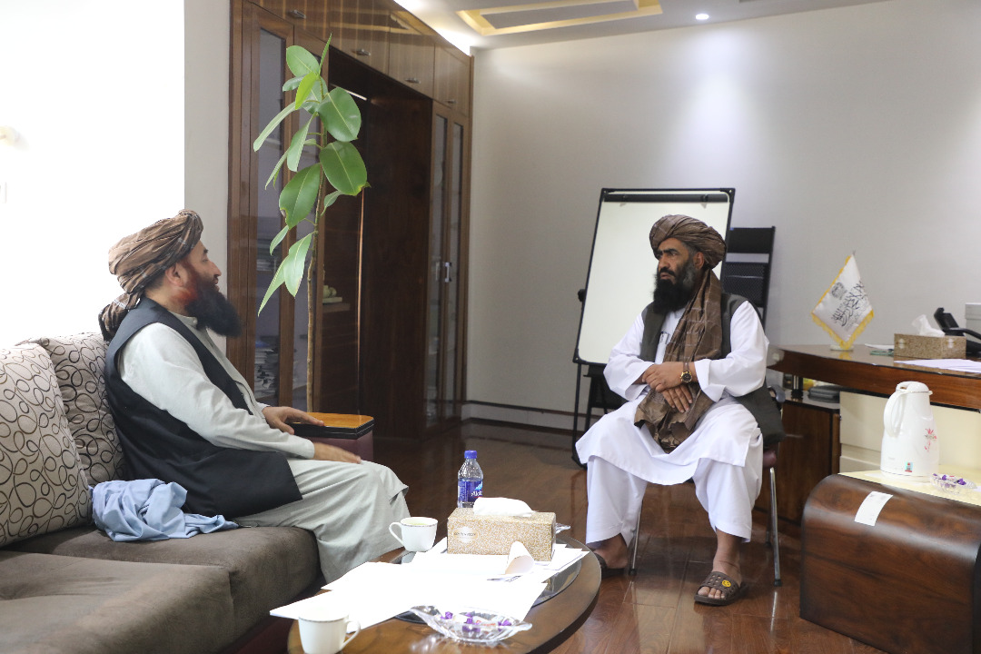 د کرنې وزارت د اوبولګولو او طبیعي سرچینو مرستیال د غزني والي سره وکتل