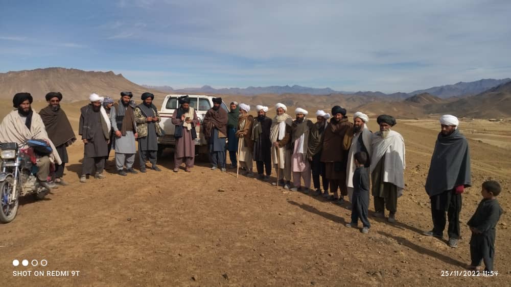 آغاز کار اعمار سرک دهکده ‌کاکری ولسوالی پسابند ولایت غور