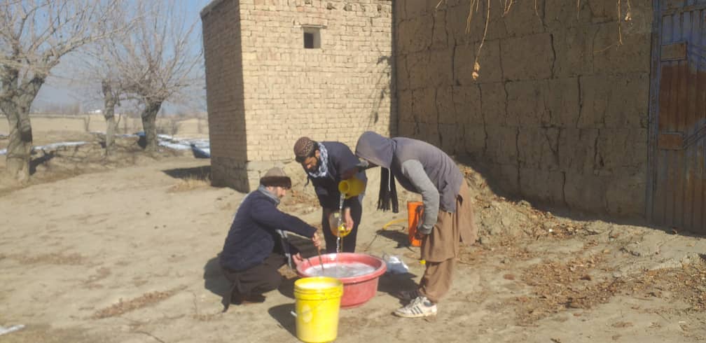 ادویه پاشی یک هزار ۲۰۰ اصله درختان مثمر در ولسوالی شکر دره ولایت کابل