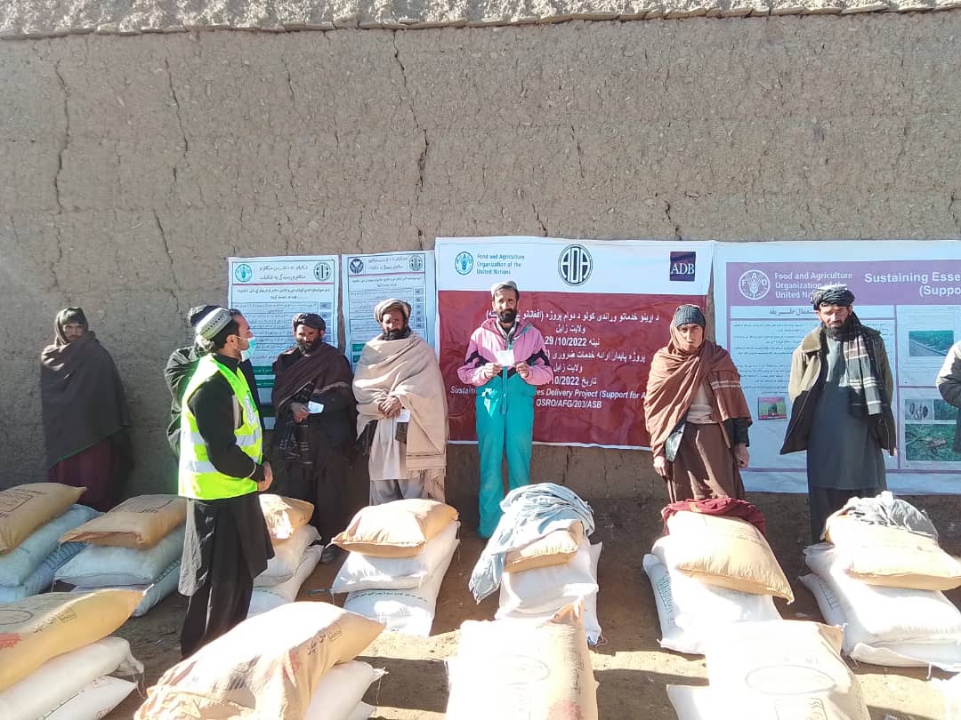 د زابل نوبهار کې په زرو کروندګرو د غنمو اصلاح شوي تخمونه او کیمیاوي سرې ووېشل شوې