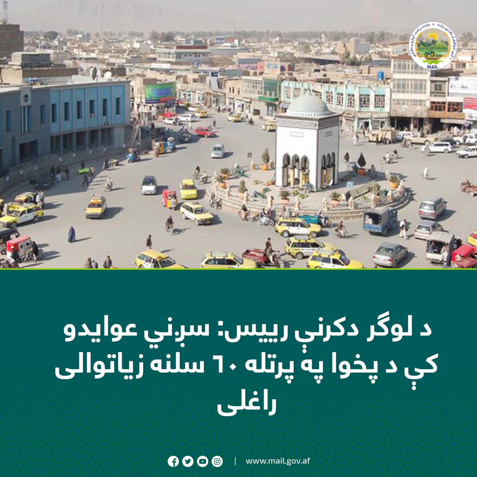 د لوګر دکرنې رییس: سږني عوایدو کې د پخوا په پرتله ۶۰ سلنه زیاتوالی راغلی