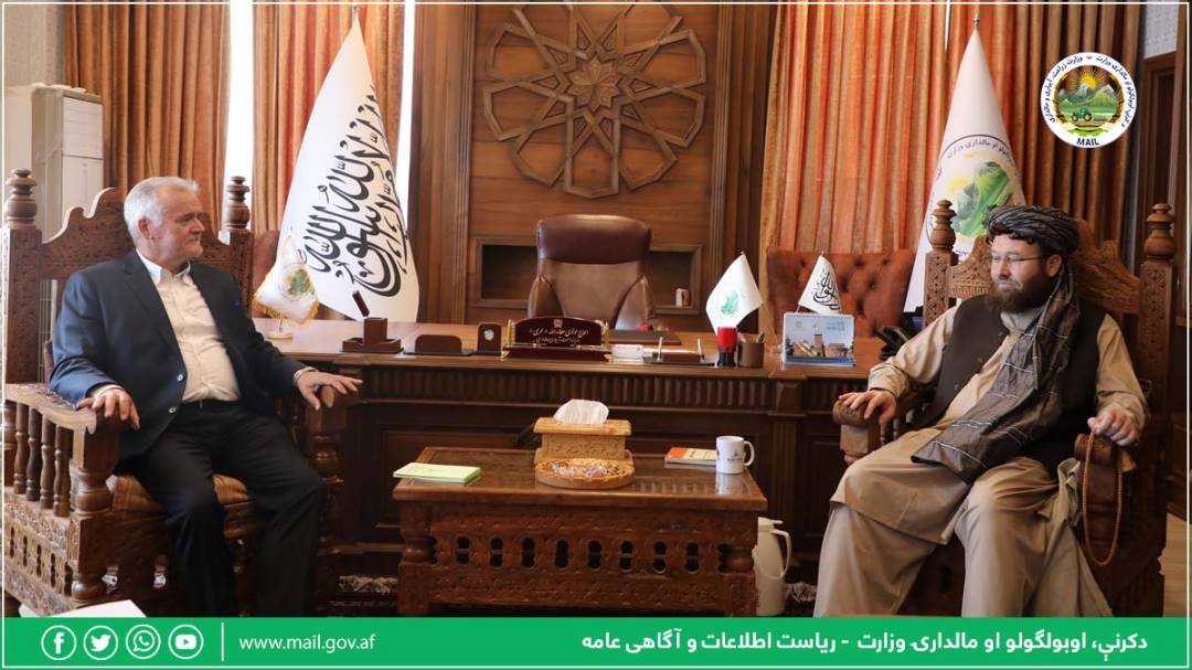 دکرنې وزیر د افغان اېډ مؤسسې له چارواکو سره وکتل