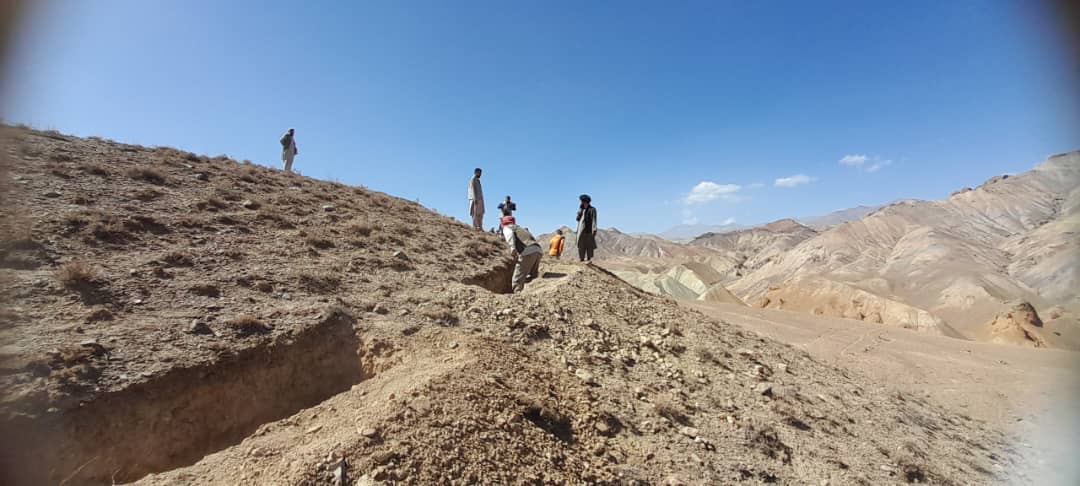 نظارت از جریان کار حفر تراس‌ها در ولسوالی سرخ پارسا ولایت پروان