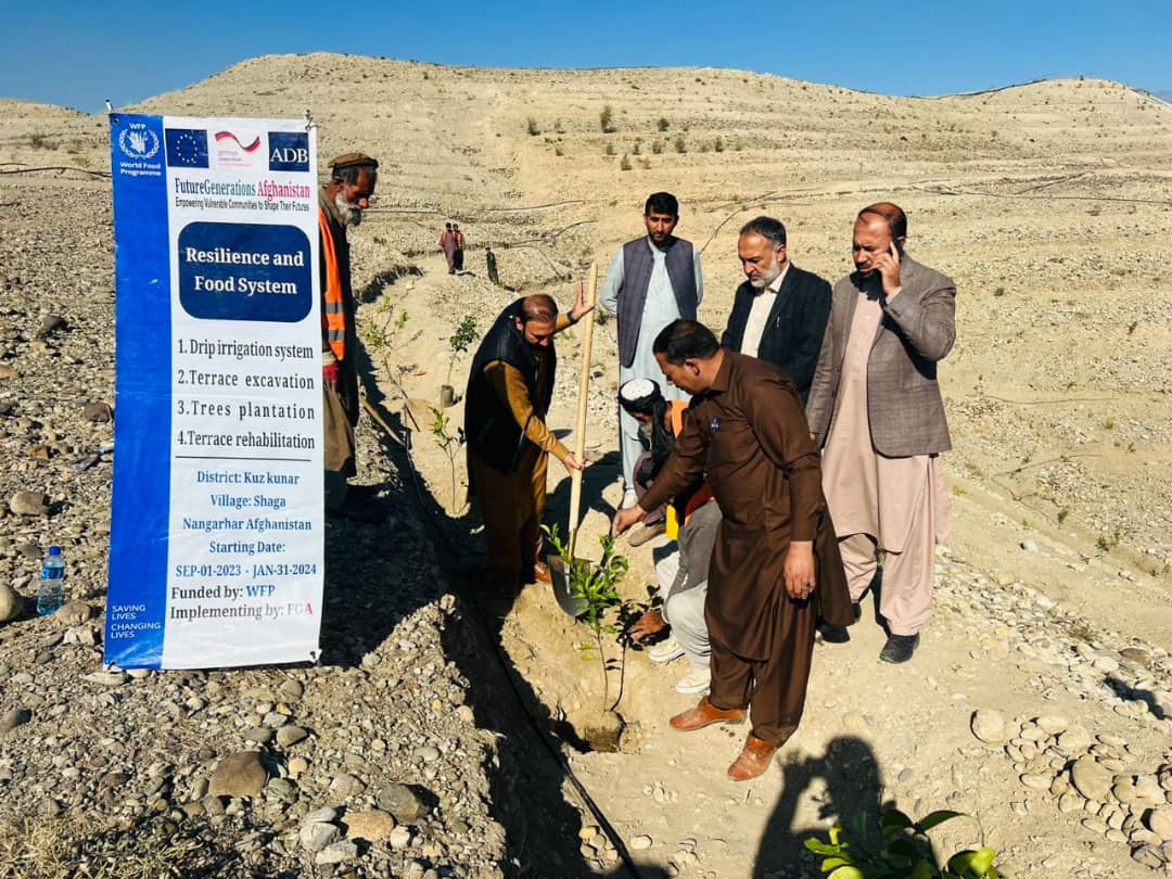 عصري بڼوالۍ دودولو په پار هڅې؛ کوز کونړ کې زرګونه نیالګیو لپاره د څاڅکو اوبوخور سیسټم فعال شو