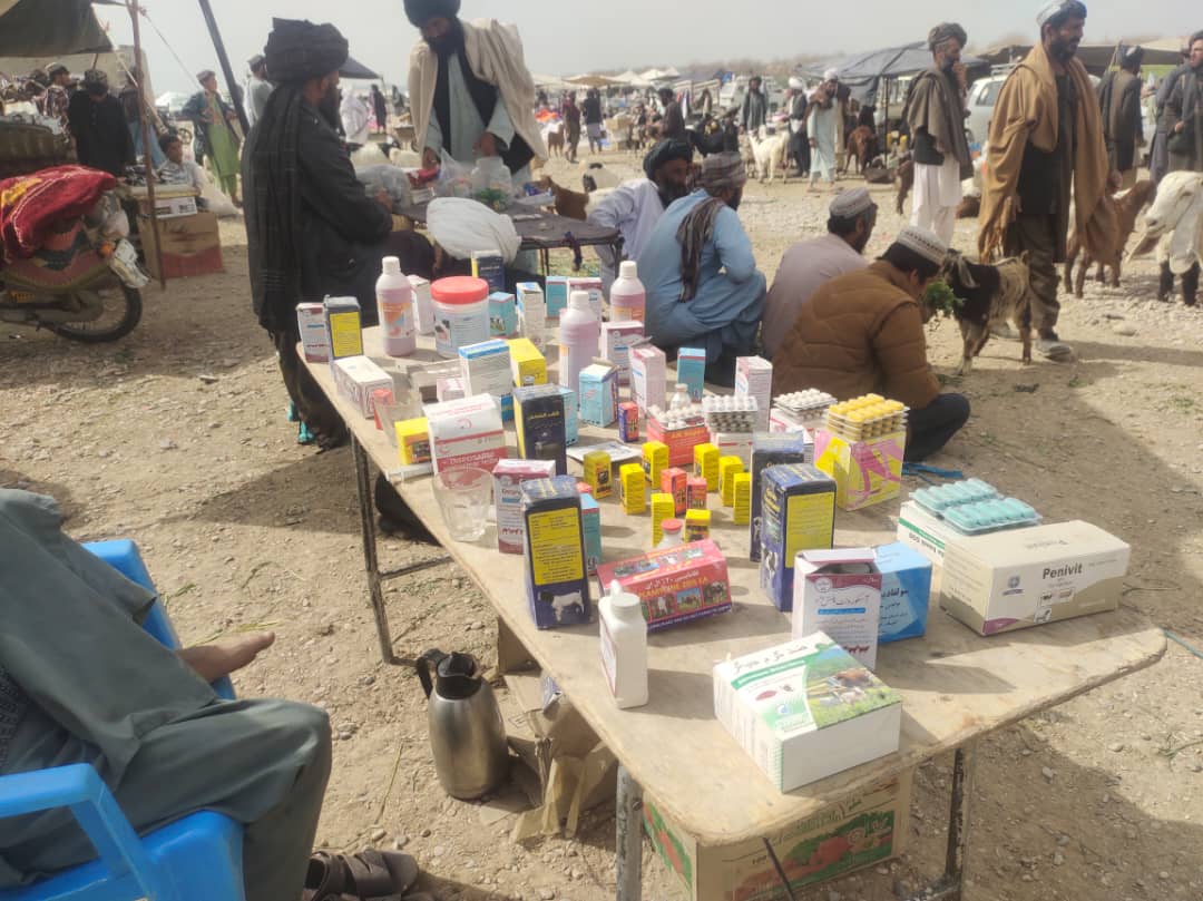 د هلمند باباجي ولسوالی په مېله بازار کې د حیواني او کرنیزو درملو  پېر -پلور څارنه وشوه