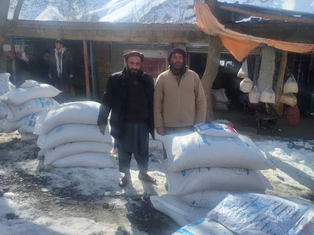 برای ۱۹۷ تَن مالدار در ولسوالی رُخه ولایت پنجشیر خوراکه حیوانی و تخم شبدر توزیع شد