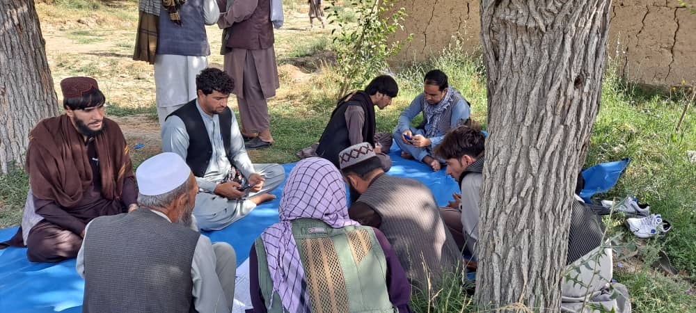 د میدان وردګو سیدآباد کې پر سلګونو بزګرانو د غنمو اصلاح شوي تخمونو او کیمیاوۍ سرې وېش لړۍ پيل شوه