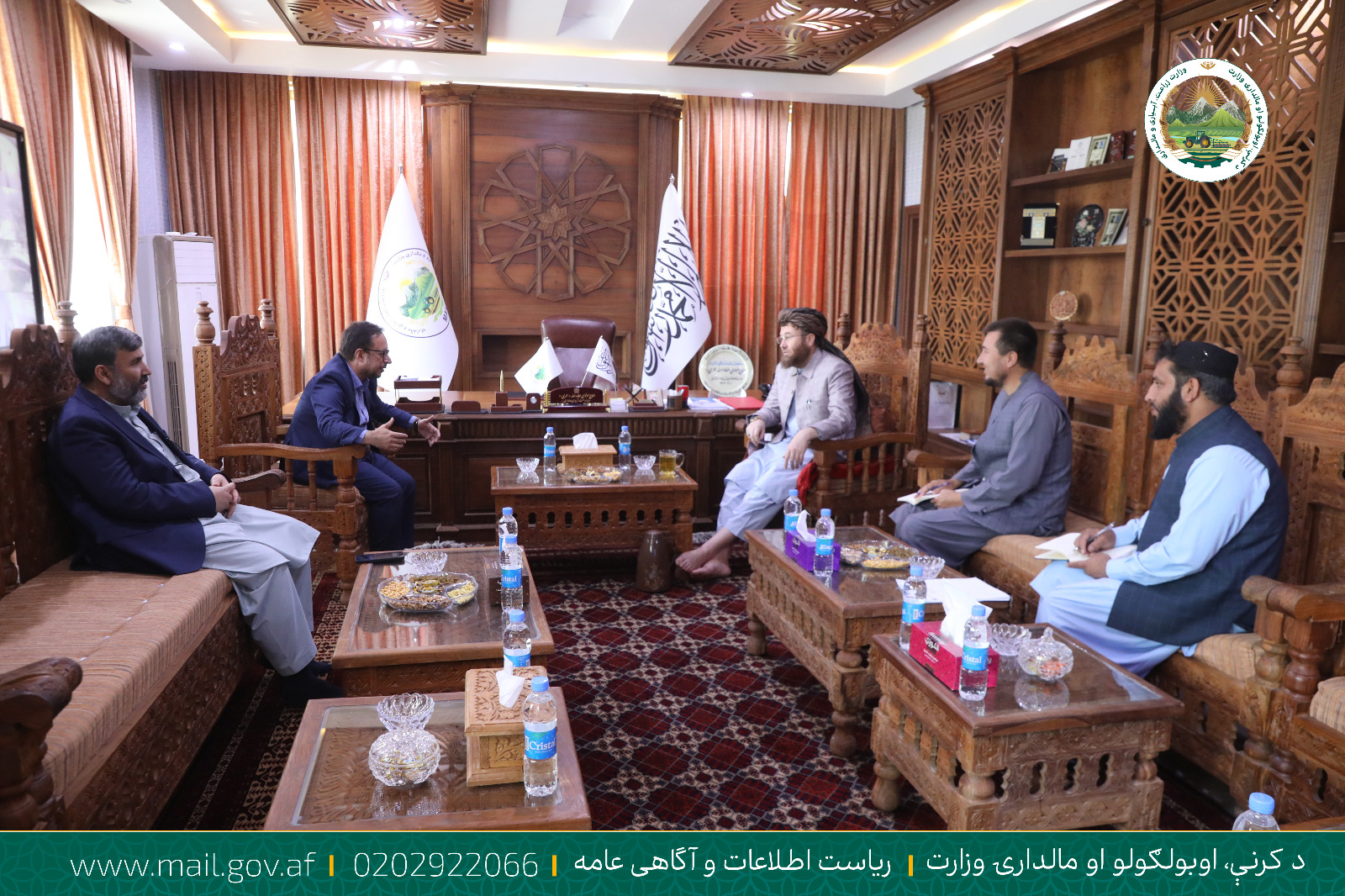 دیدار وزیر زراعت با رییس بنیاد معارف ترکیه در افغانستان