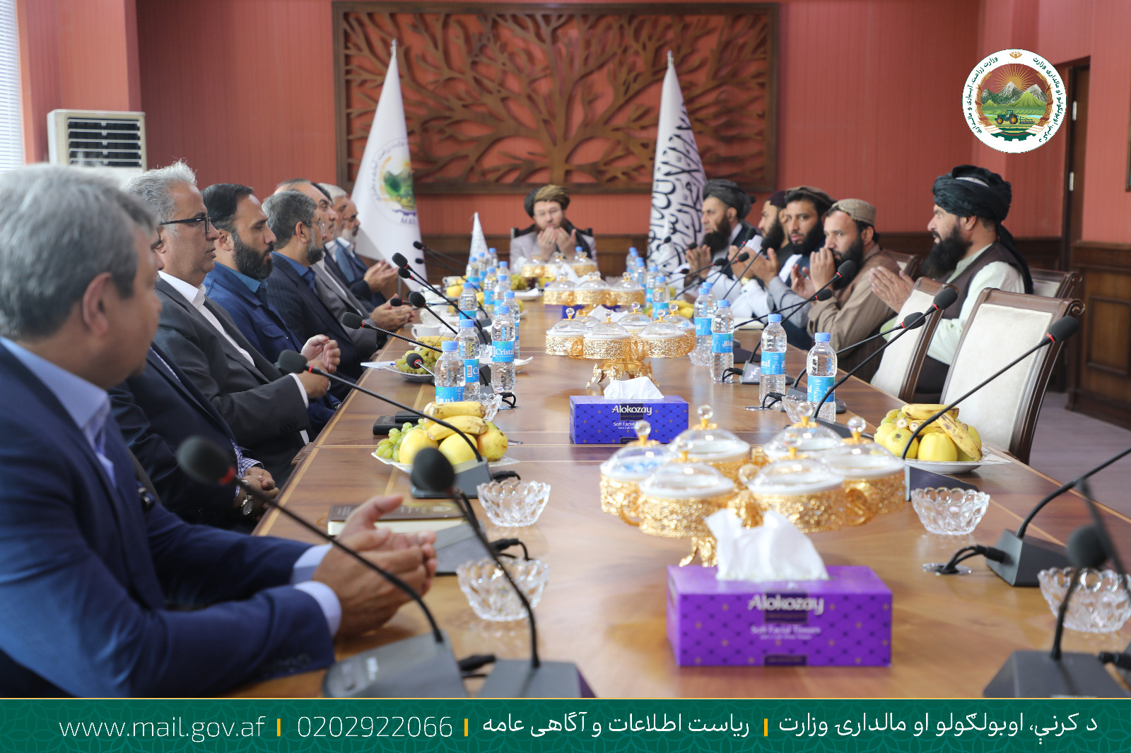 د کرنې وزیر د ایران د اسلامي جمهوریت له پلاوي سره په کابل کې وکتل