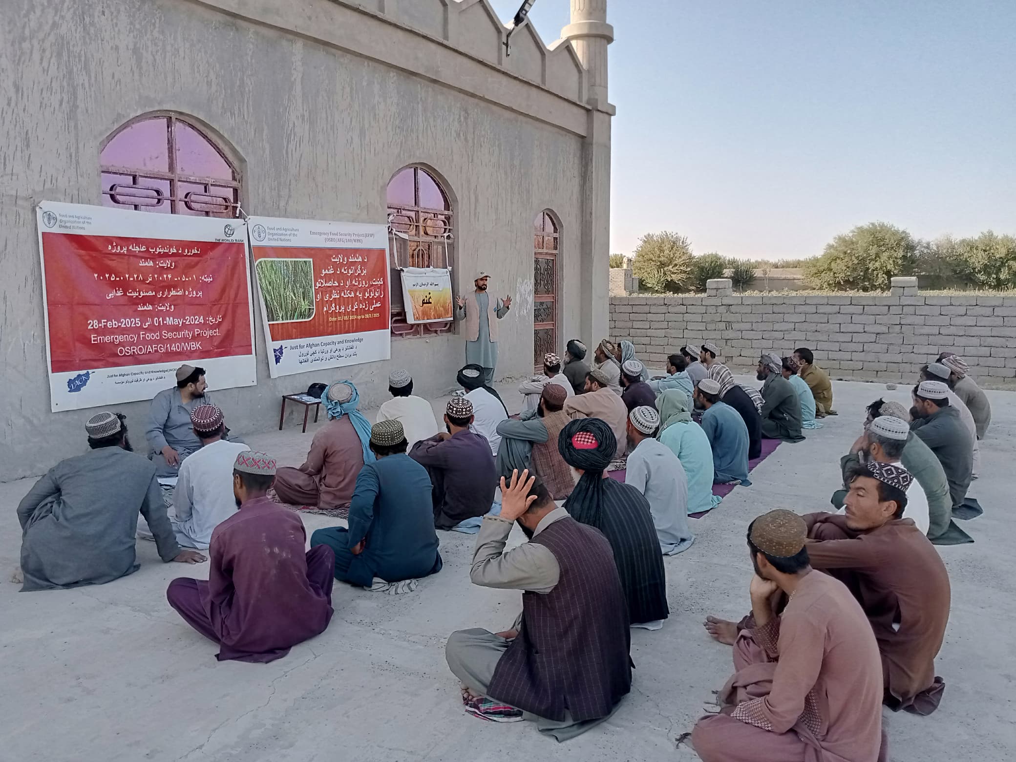 د هلمند دکرنې ریاست: زرګونو بزګرو ته د غنمو کرنې په اړه زده کړې ورکول کېږي ا لړم ۱۴۰۳ه.ش ۱۹ رَبِیعُ الْثاني ۱۴۴۶ه.ق د هلمند ولایت دکرنې، اوبولګولو او مالدارۍ ریاست لخوا، په دې ولایت کې زرګونو بزګرانو ته د غنمو ښې کرنې او روزنې په اړه زده کړې ورکول کېږي. ددې پروګرام په ترڅ کې به د هلمند ولایت څه دپاسه ٥٠زره بزګران شامل دي، چې مرکز لښکرګاه، ناوې، واشېر، ګرمسېر، موسی کلا، کجکي، خانشین، باغران، دیشو، مارجه، ناومیش، نادعلي، نهرسراج، نوزاد، سنګین، ګرشک، بغني، بهرامچه او باباجي ولسوالیو کې به د ٣ میاشتو په مو