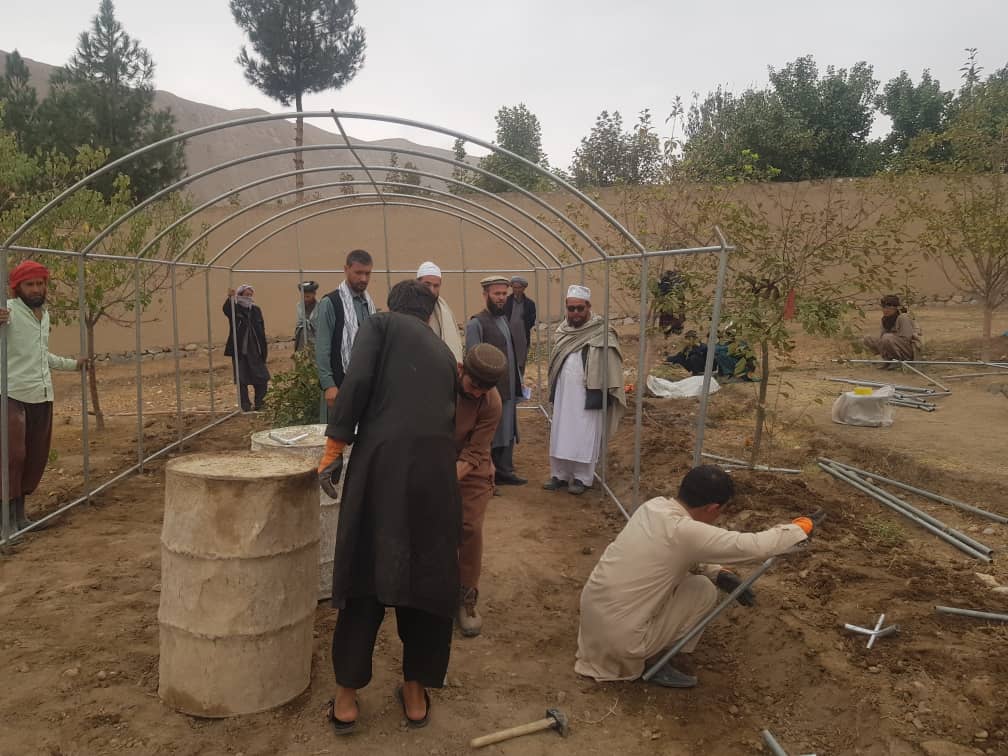 توزیع ۲۰ باب سبزخانه برای دهقانان سبزی‌کار ولسوالی بنگی ولایت تخار 