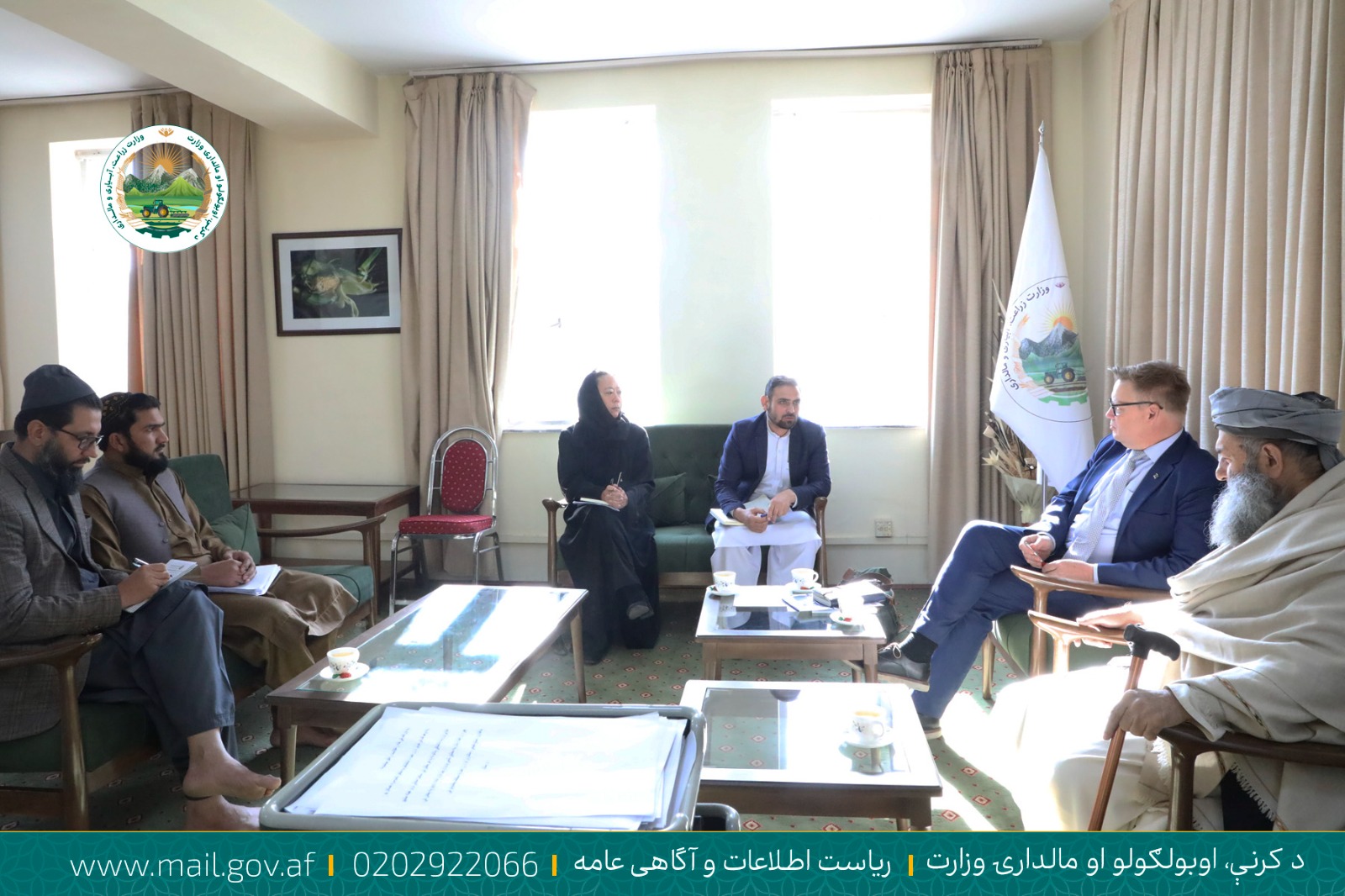 دیدار رئیس عمومی پلان وزارت زراعت با رئیس اقتصادی اتحادیه اروپا