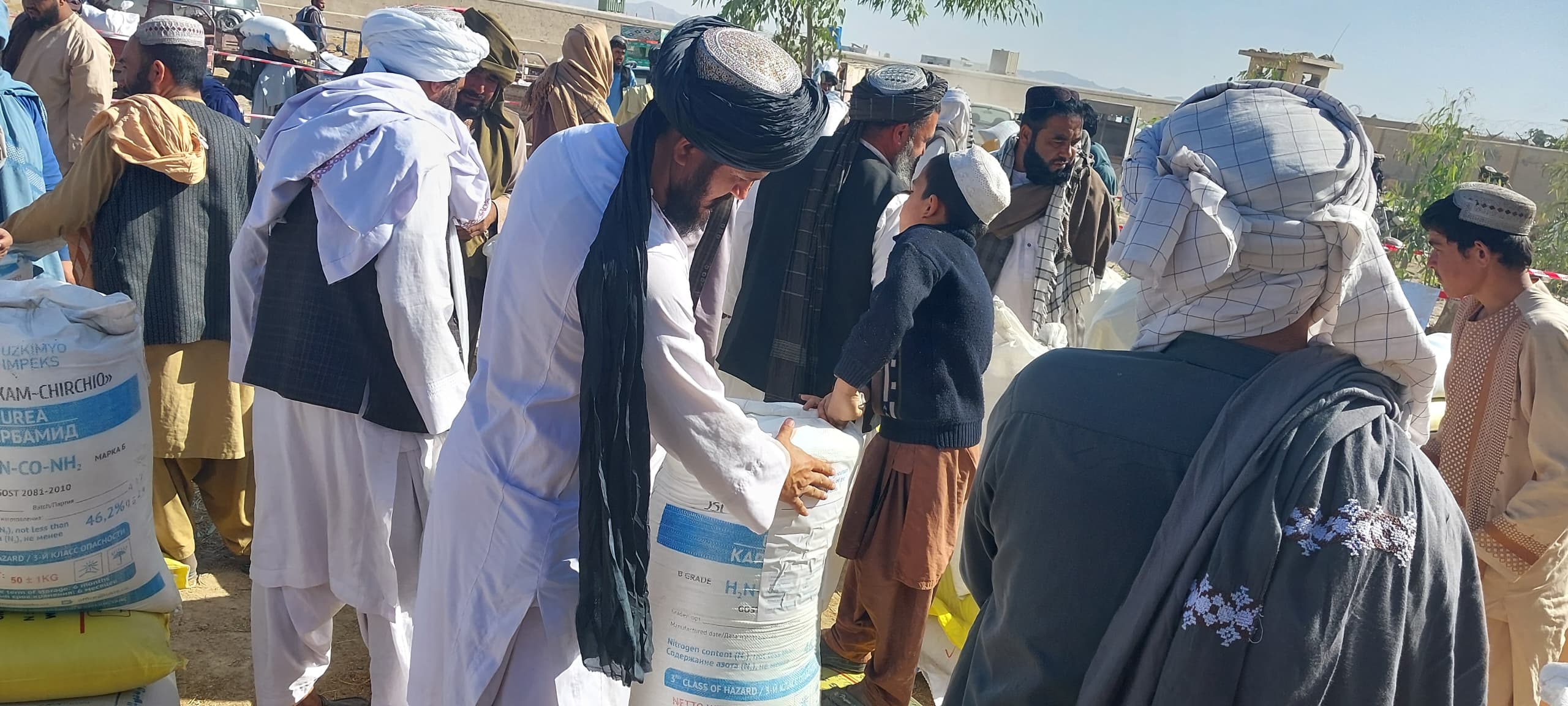 د کندهار ډنډ کې پر زرګونو بیوزله بزګرانو د غنم اصلاح شوي تخم او کیمیاوي سرې ووېشل شوې