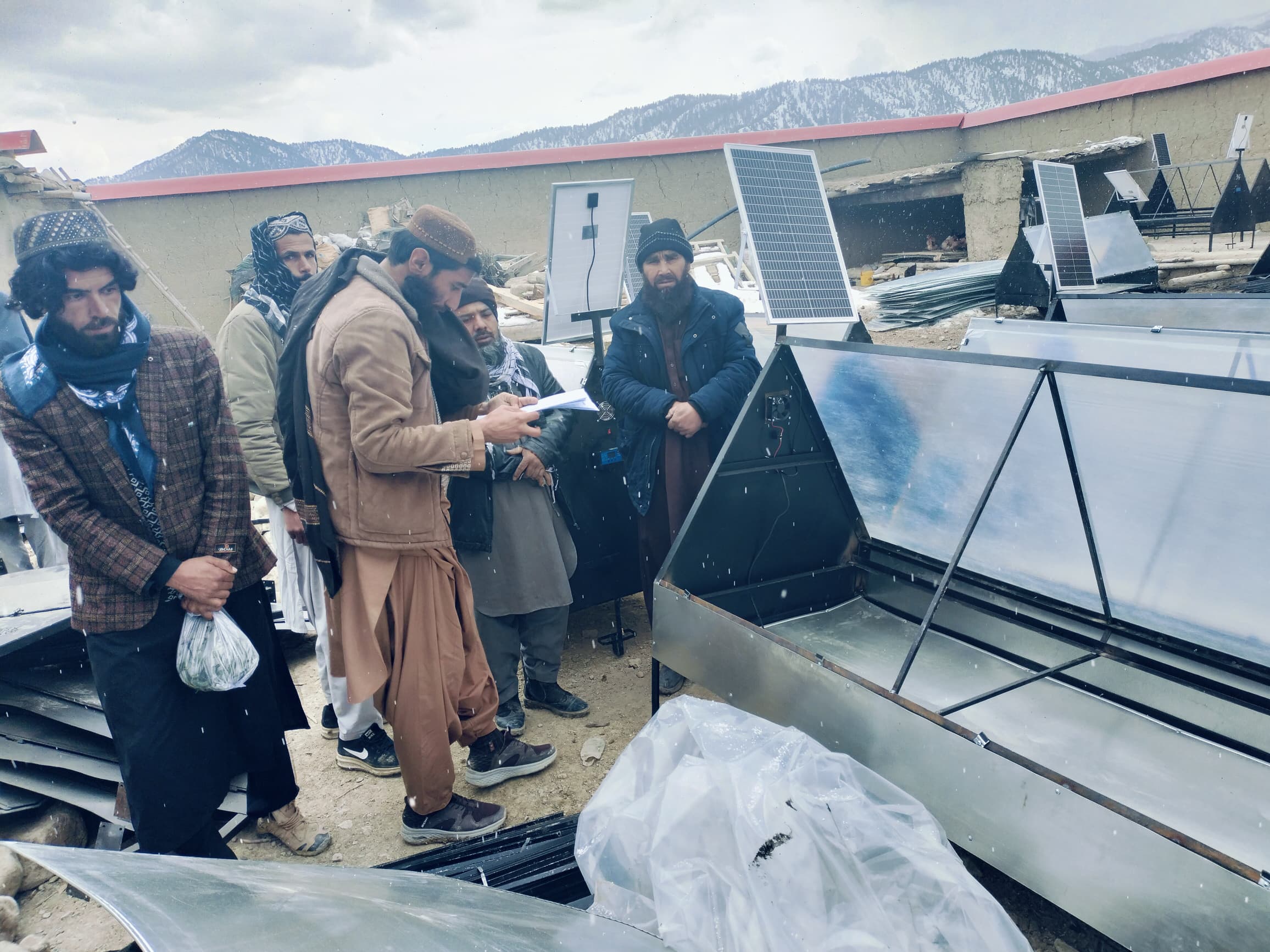 د پکتیکا زیړوک کې د مېوو او سبو د لمریزو وچوونکو ماشینونو وېش