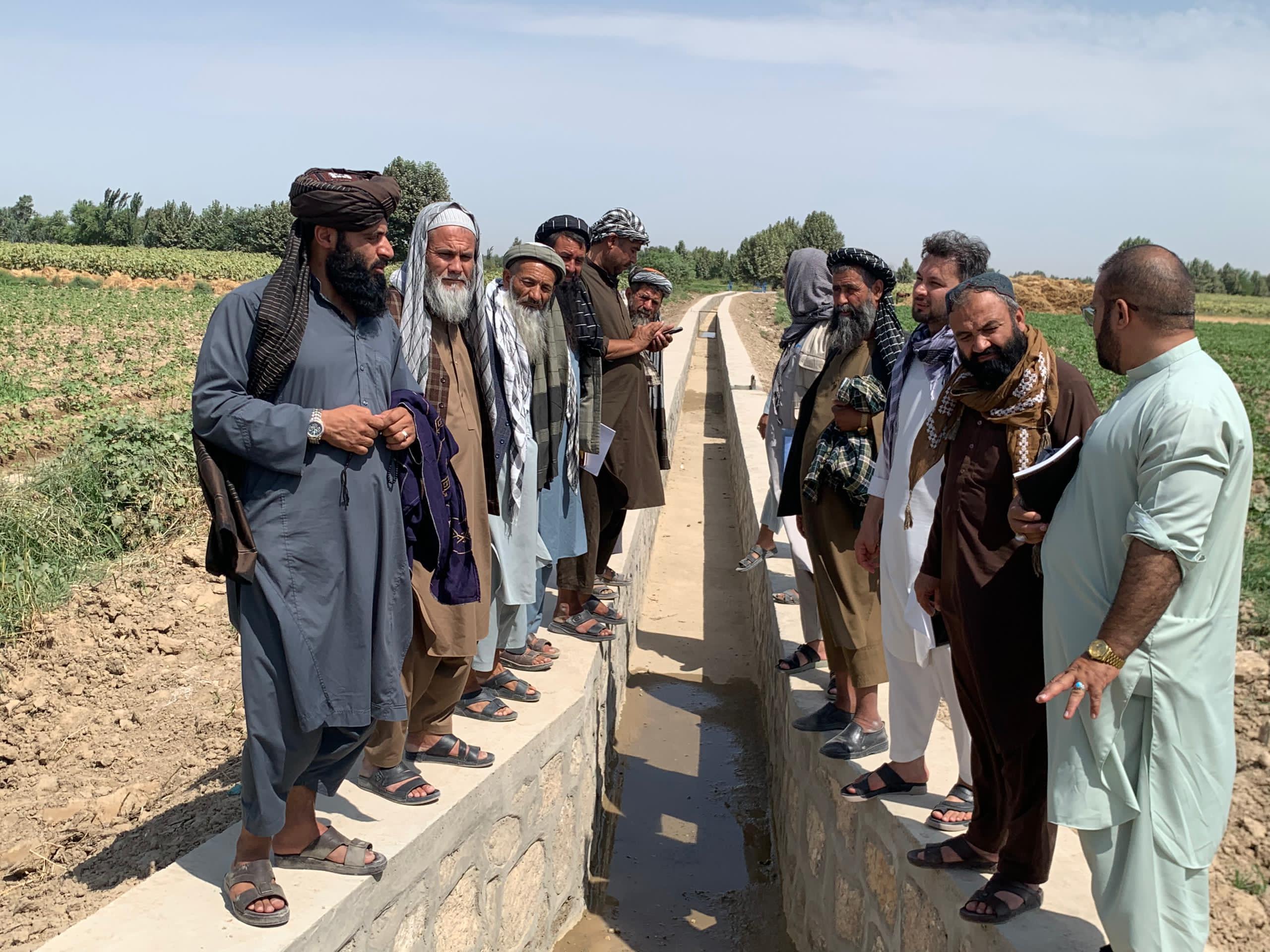 افتتاح کانال آبیاری قریه افملک در ولسوالی بلخ ولایت بلخ