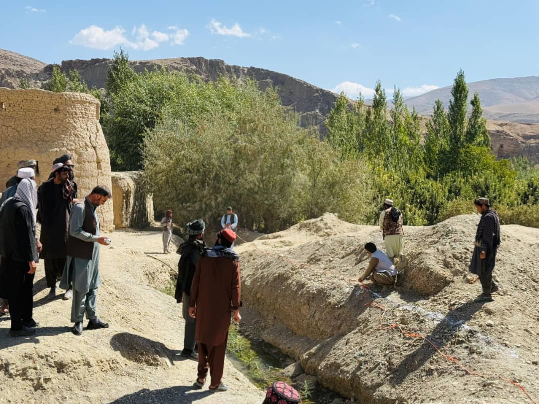 د میدان وردګو دایمیرداد ولسوالی کې د اوبو سپما او کرنیزې ودې د پروژو چارې پیل شوې