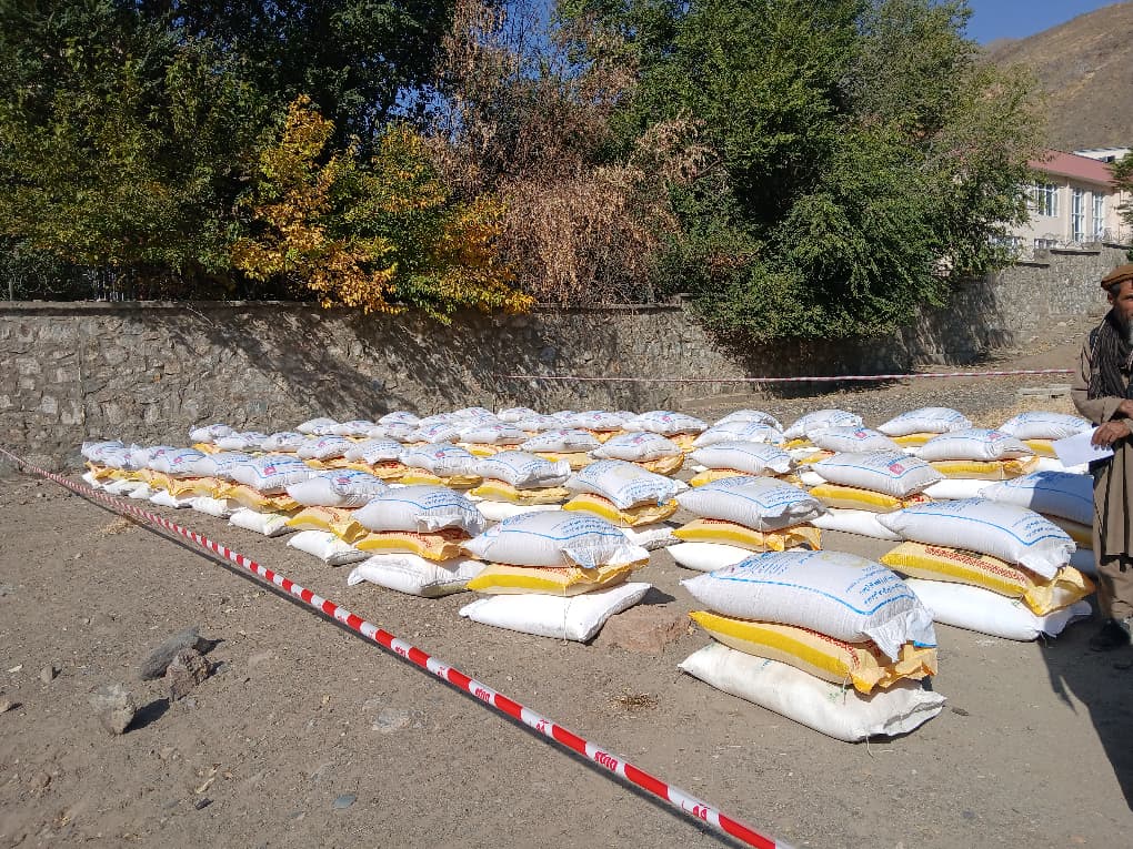 افتتاح پروژه توزیع تخم اصلاحشده گندم و کود کیمیاوی در ولسوالی رُخه، ولایت پنجشیر