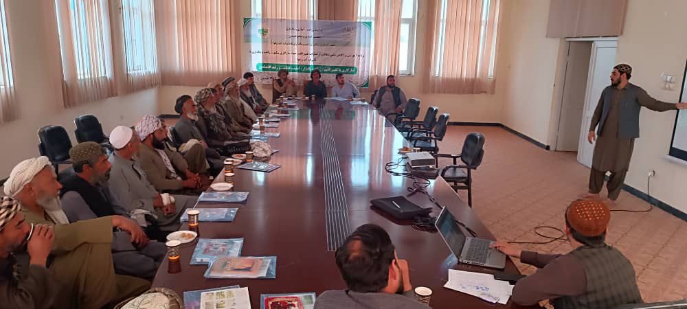 برگزاری ورکشاپ آگاهیدهی در مورد تغییر اقلیم برای دهاقین در ولسوالی دهدادی بلخ