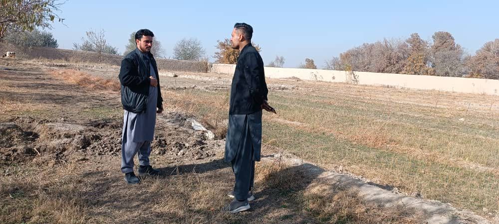 آغاز سروی برای انتخاب زمین احداث باغات نمایشی در ولسوالی دهدادی بلخ