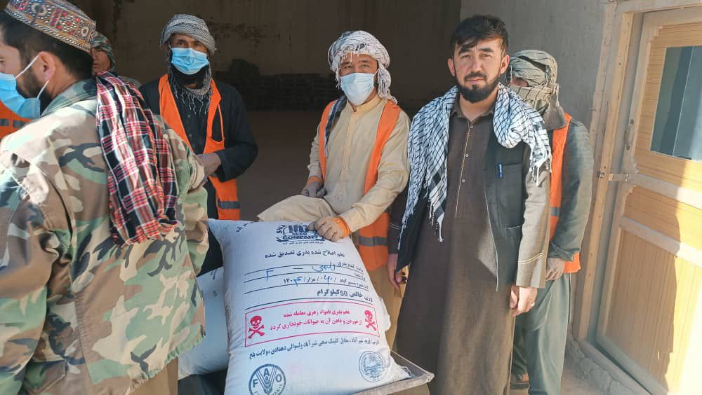 توزیع کمک‌های زراعتی برای دهقانان در ولسوالی کشنده بلخ