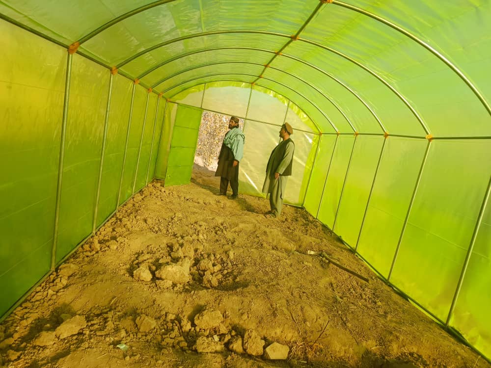 توزیع ۲۰ باب سبزخانه فلزی برای دهاقین در ولسوالی چال ولایت تخار 