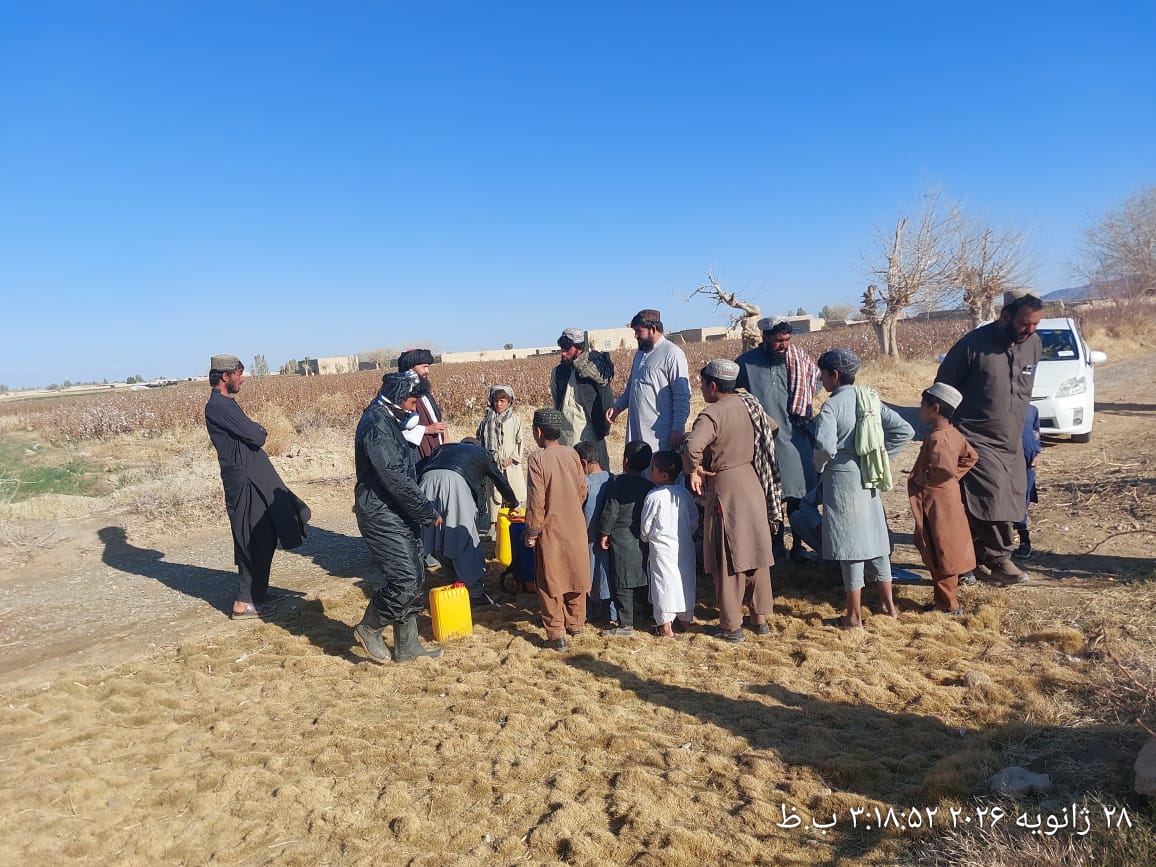 ادویه‌پاشی زمستانی در ولسوالی خاشرود نیمروز