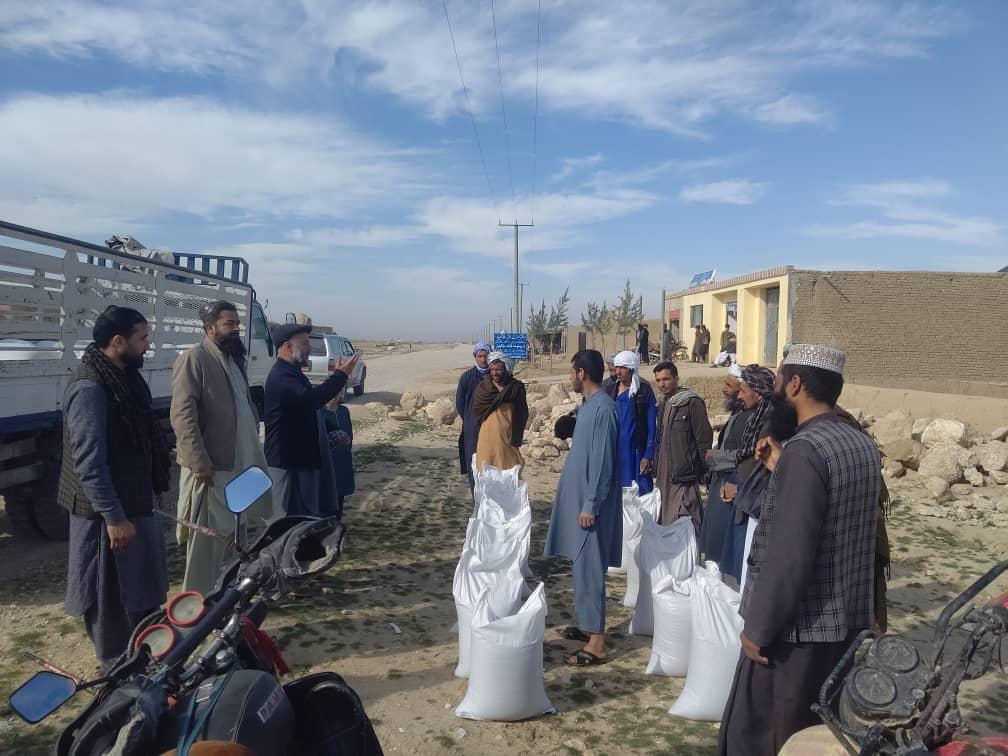 با هماهنگی ریاست زراعت بلخ، به ۱۱۷ زعفران‌کار در ولسوالی چمتال کمک توزیع شد