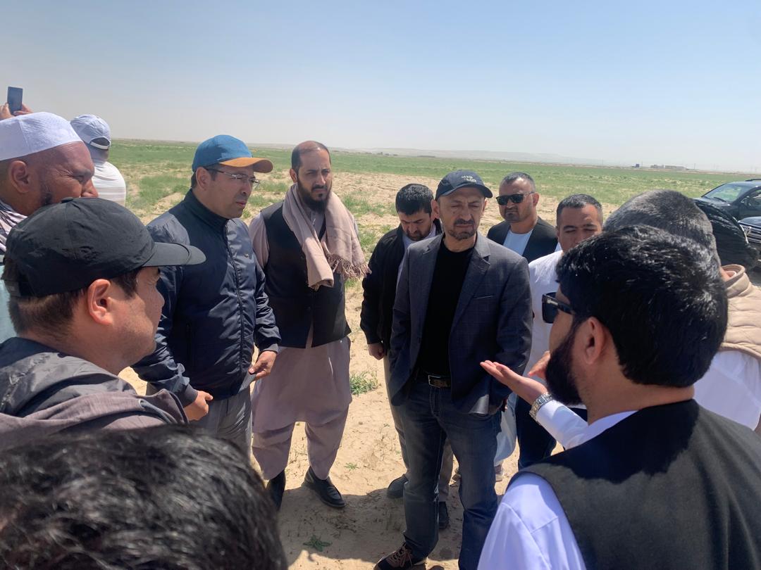 سفر هیئت اوزبیکستان به فاریاب و بازدید از باغ مشترک افغان–اوزبیک