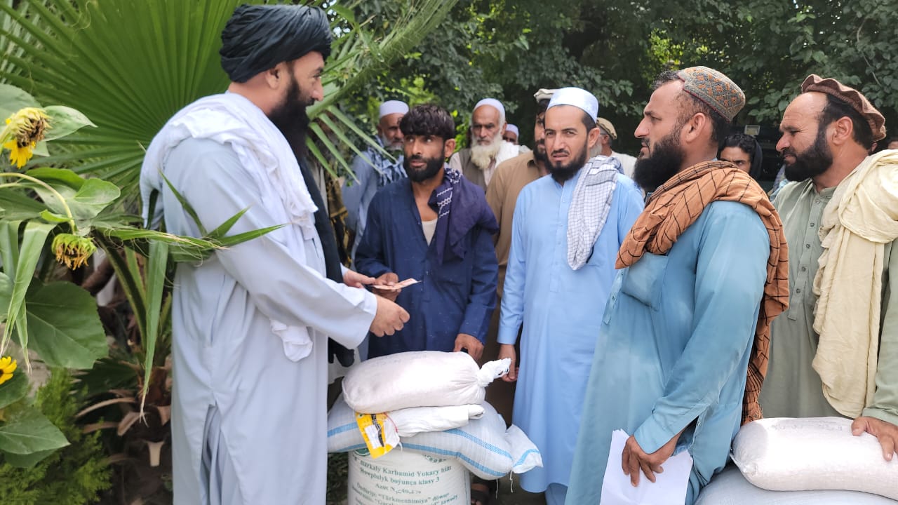 ننګرهار کې د جوارو ننداریزو کروندو جوړولو په‌پار پر یوشمېر بزګرانو مرستې ووېشل شوې