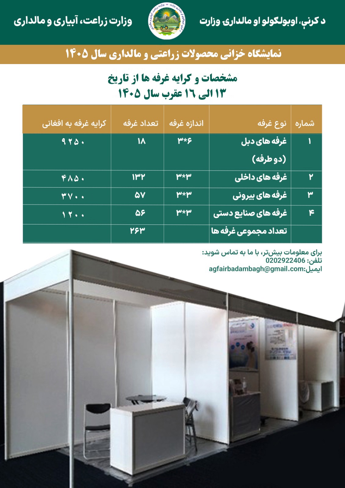 در سی‌وپنجمین نمایشگاه محصولات زراعتی و مالداری غرفه بگیرید و تولیدات خود را به فروش برسانید